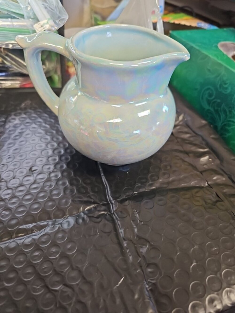 Vintage "The Pantry Parade" Blue Lusterware Creamer/Pitcher - FREE SHIPPING